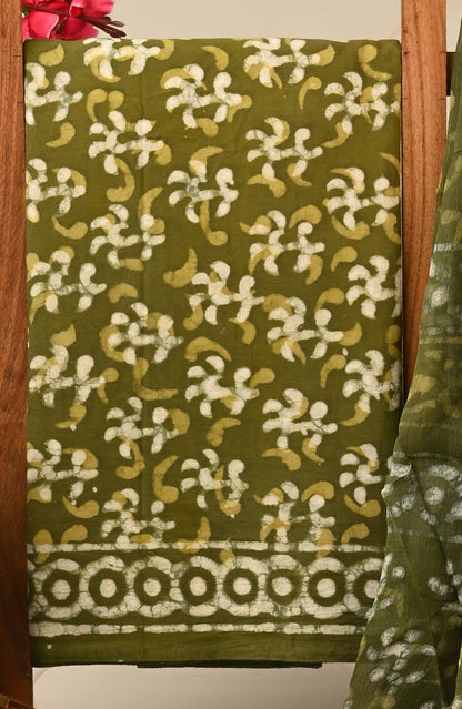 Cotton Suit with Chiffon Dupatta