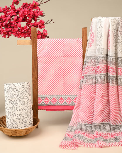 Cotton Suit with Chiffon Dupatta
