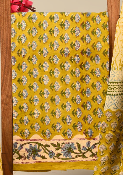 Cotton Suit with Chiffon Dupatta