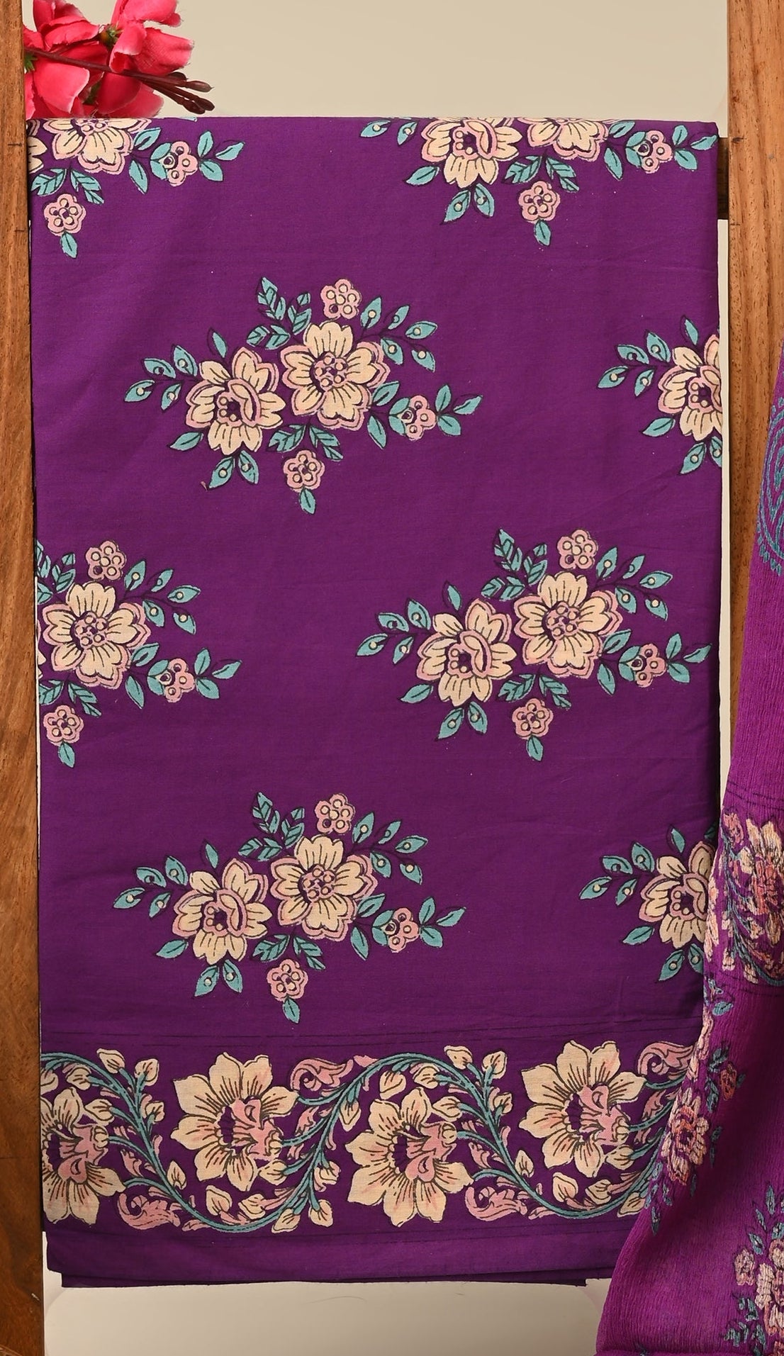 Cotton Suit with Chiffon Dupatta