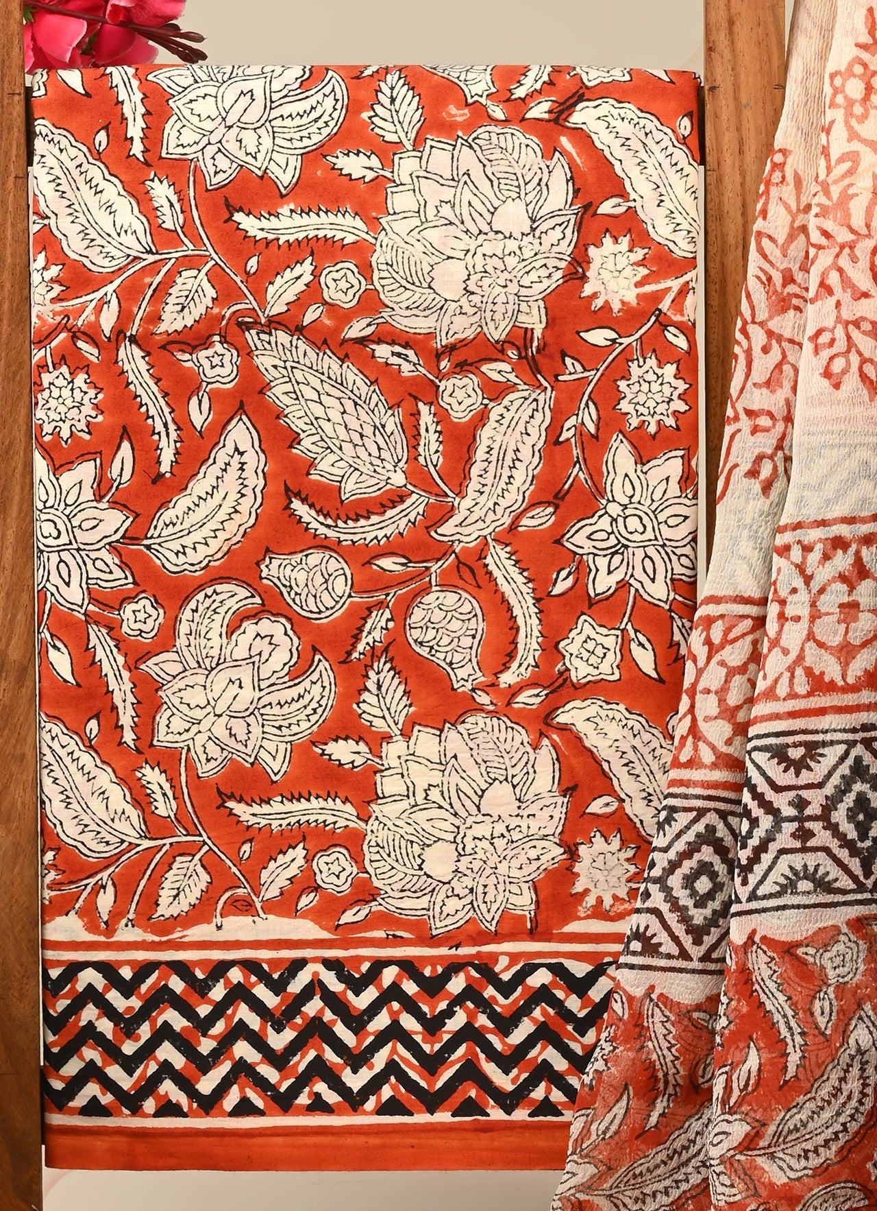 Cotton Suit with Chiffon Dupatta