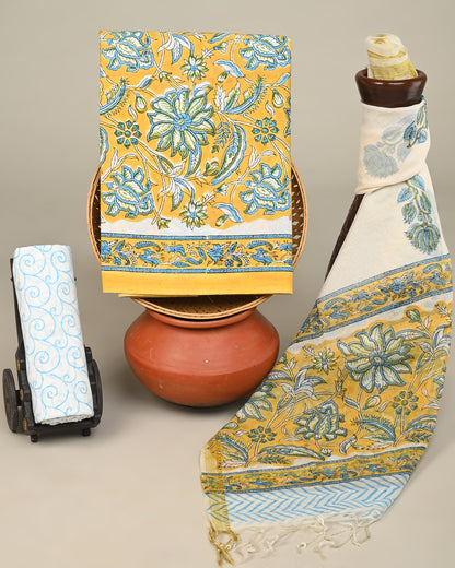 Cotton Suit with Chanderi Dupatta