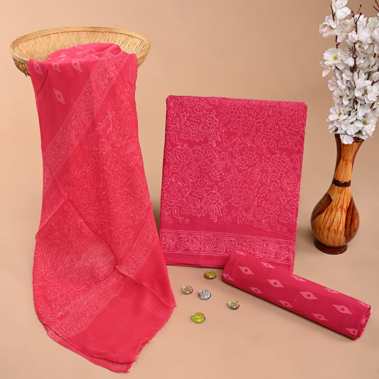 Cotton Suit with Chiffon Dupatta