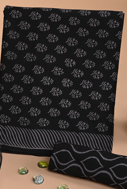 Cotton Suit with Chiffon Dupatta