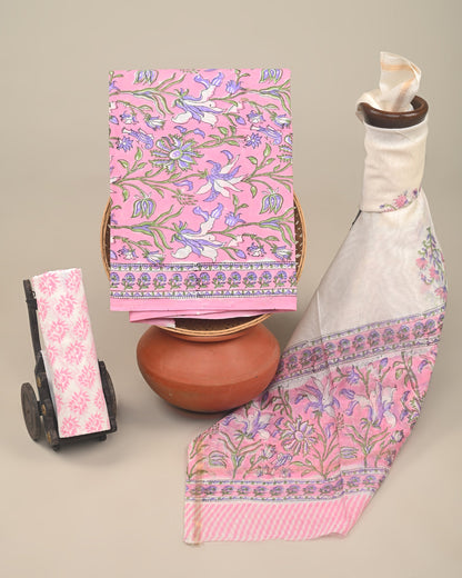 Cotton Suit with Chanderi Dupatta
