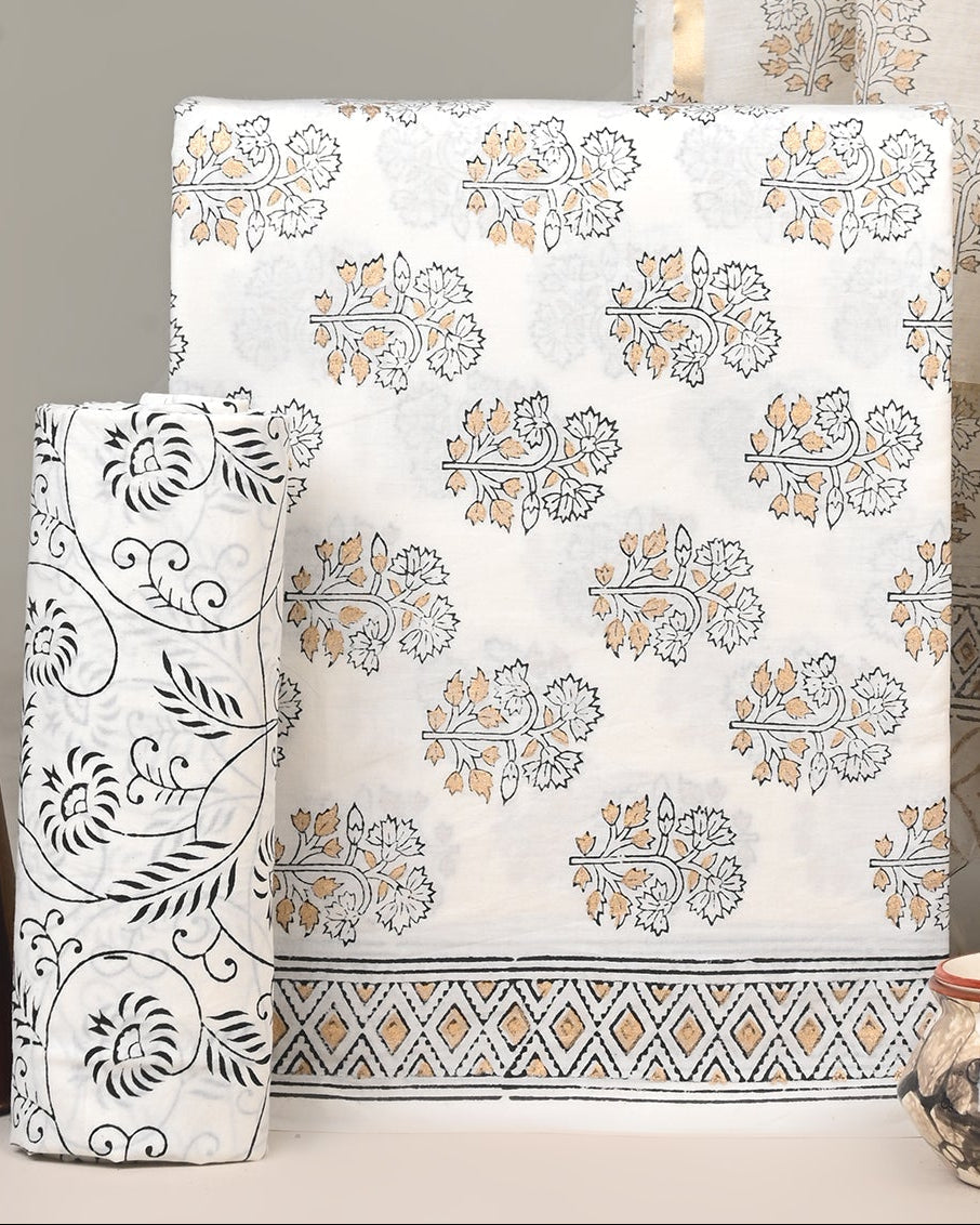 Cotton Suit with Chanderi Dupatta