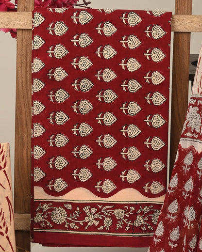 Cotton Suit with Chiffon Dupatta