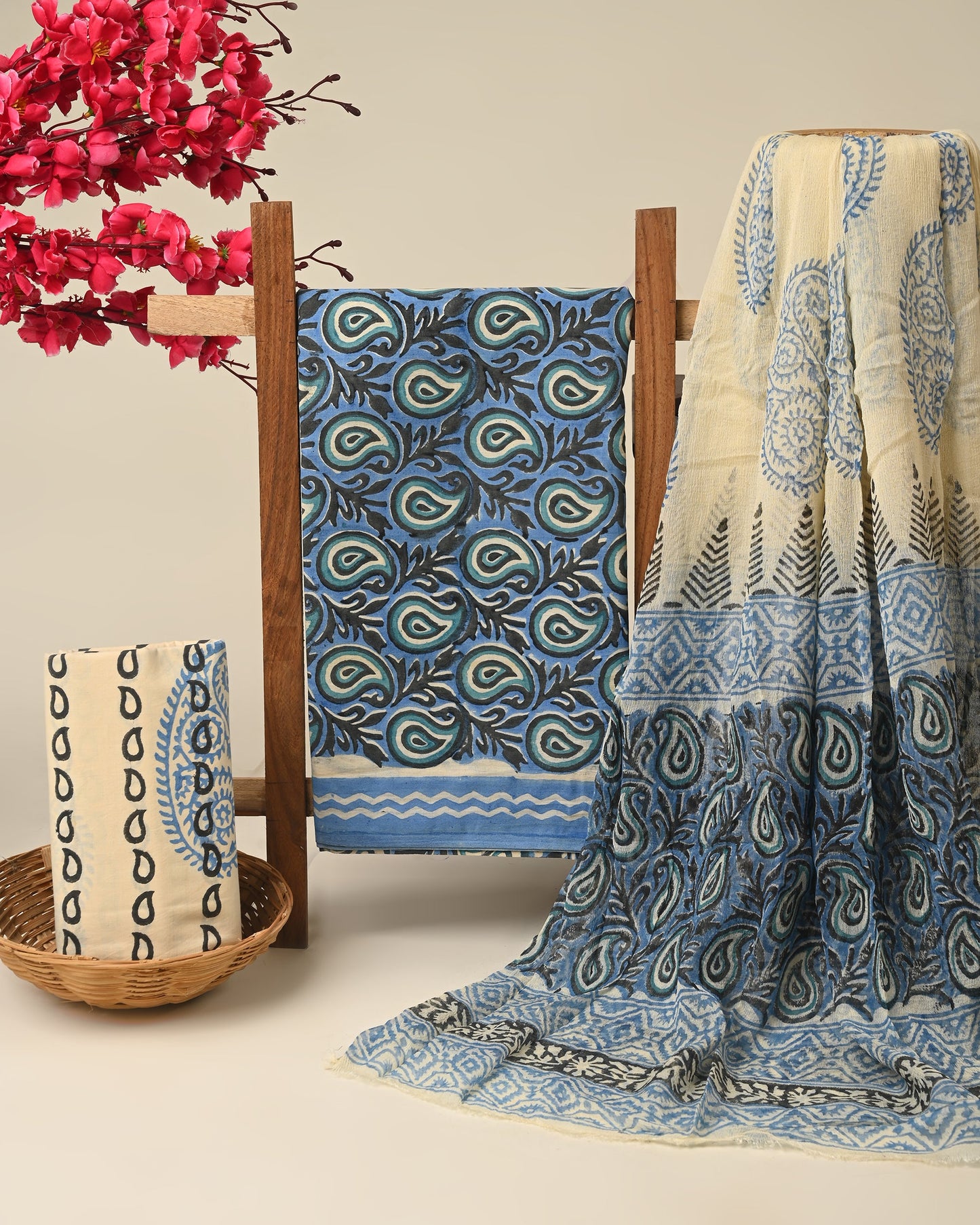 Cotton Suit with Chiffon Dupatta