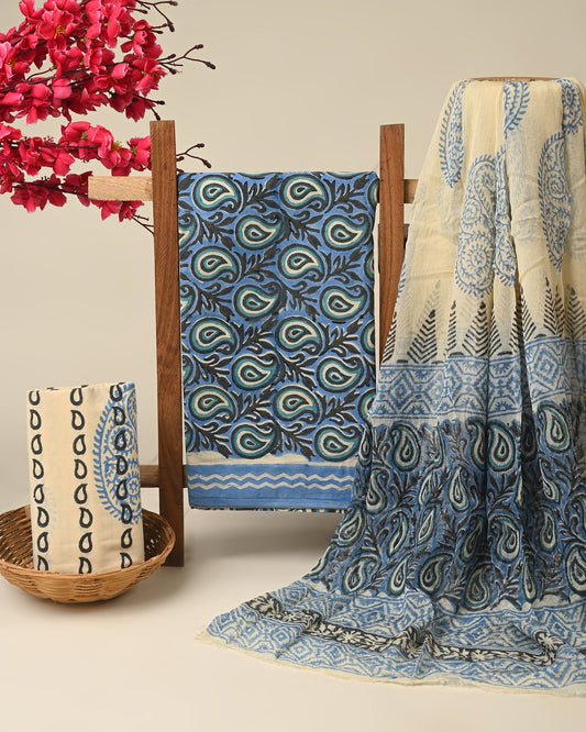 Cotton Suit with Chiffon Dupatta