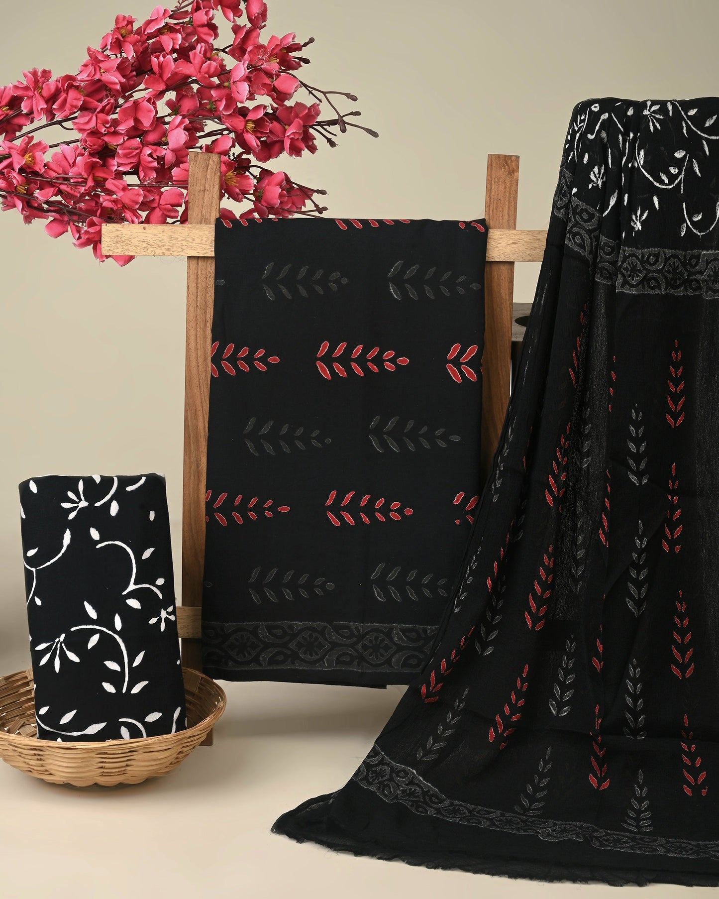 Cotton Suit with Chiffon Dupatta