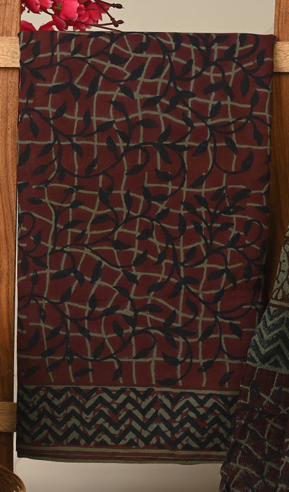 Cotton Suit with Chiffon Dupatta