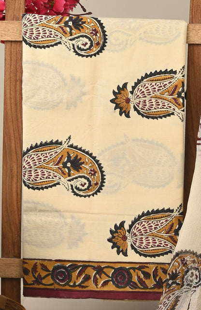 Cotton Suit with Chiffon Dupatta