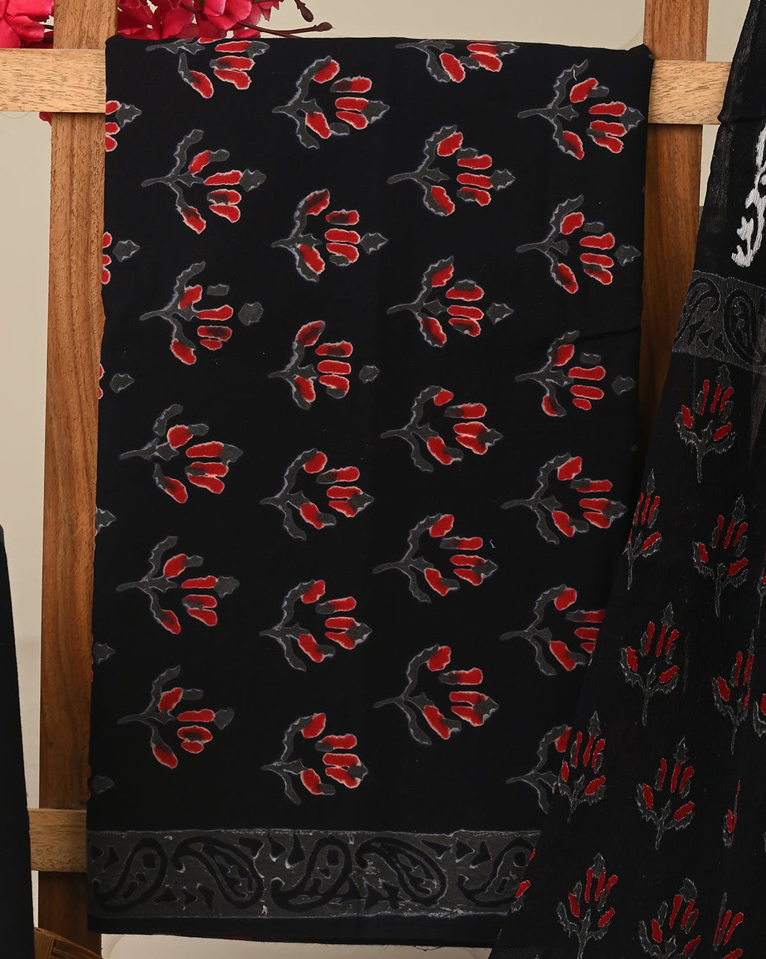 Cotton Suit with Chiffon Dupatta