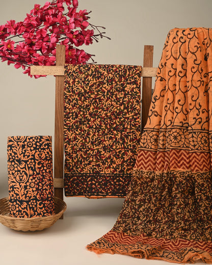 Cotton Suit with Chiffon Dupatta