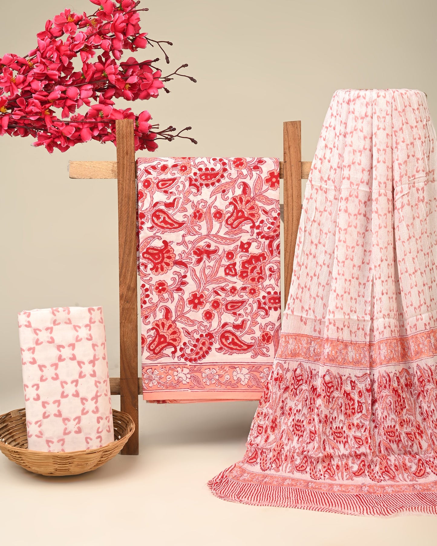Cotton Suit with Chiffon Dupatta