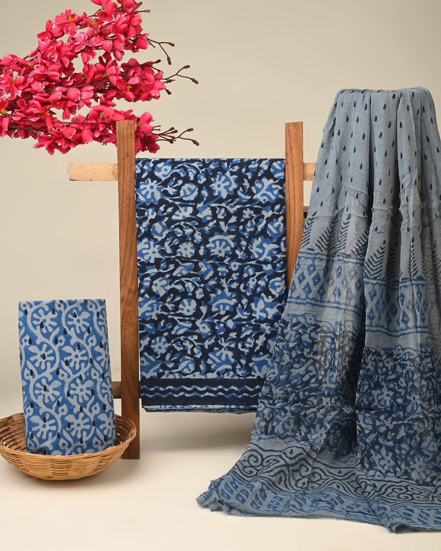 Cotton Suit with Chiffon Dupatta