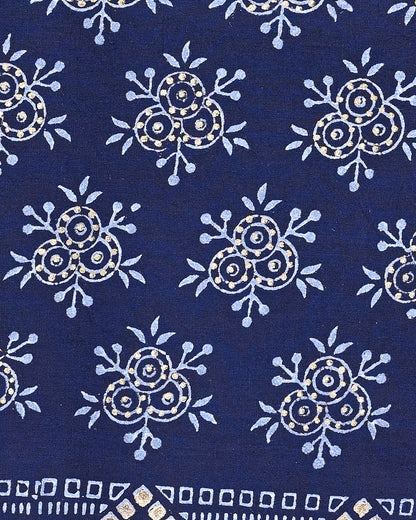 New Elegant Hand Block Print Cotton Suit Top And Bottom Set (BSTB104)
