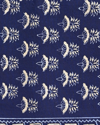 New Elegant Hand Block Print Cotton Suit Top And Bottom Set (BSTB101)