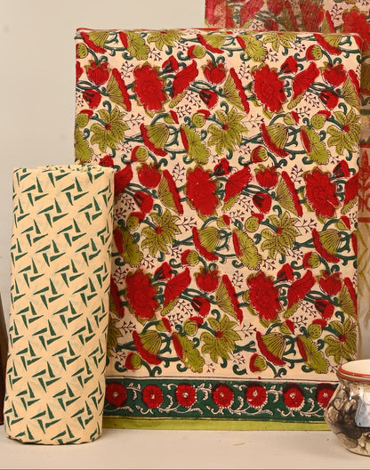 Cotton Suit with Chanderi Dupatta