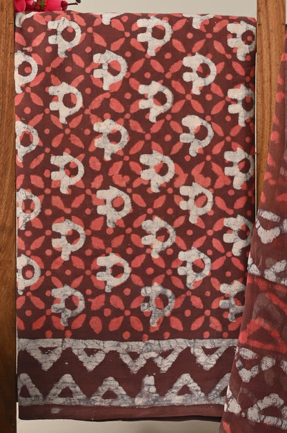 Cotton Suit with Chiffon Dupatta