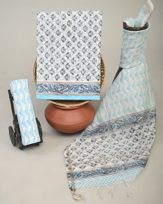 Cotton Suit with Chanderi Dupatta