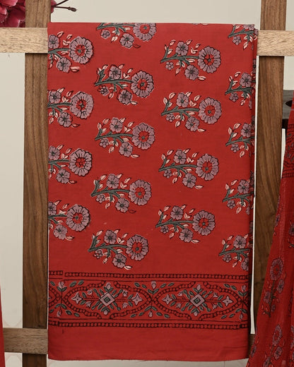 Cotton Suit with Chiffon Dupatta
