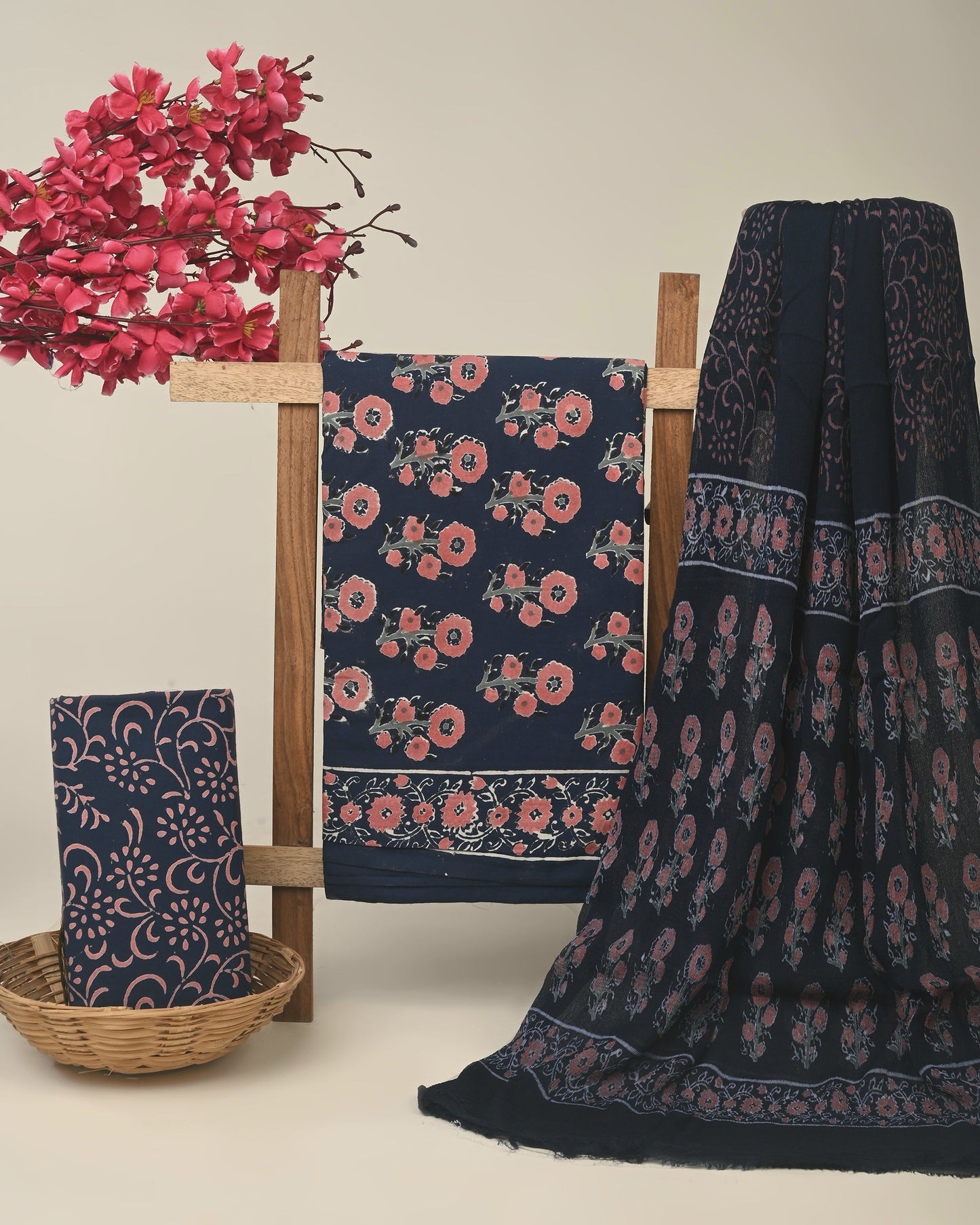 Cotton Suit with Chiffon Dupatta