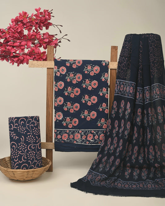 Cotton Suit with Chiffon Dupatta