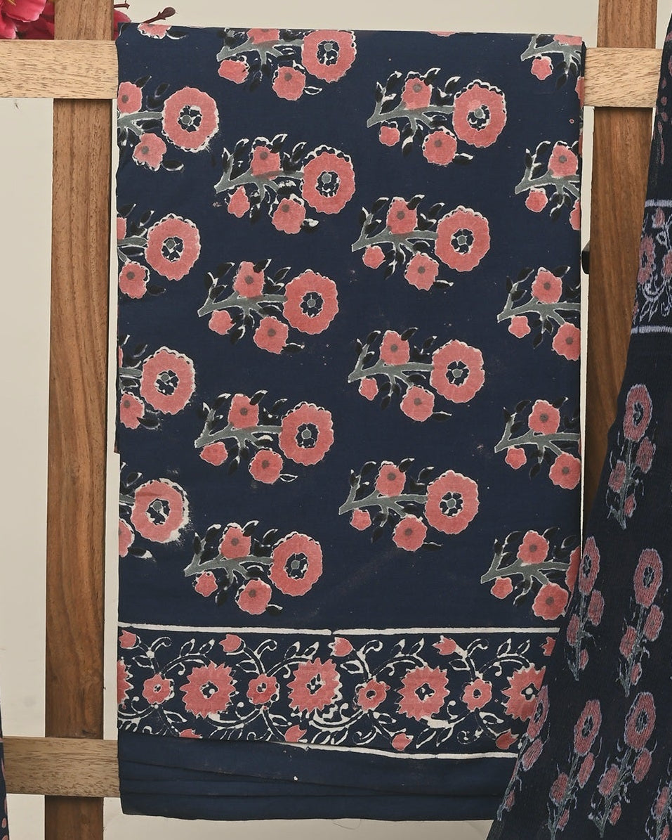 Cotton Suit with Chiffon Dupatta