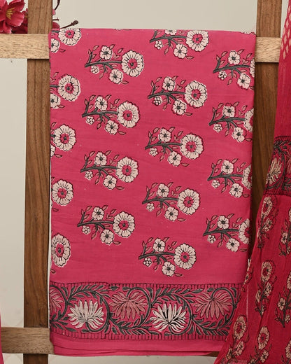 Cotton Suit with Chiffon Dupatta