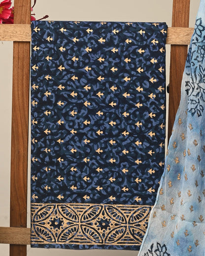 Cotton Suit with Chiffon Dupatta