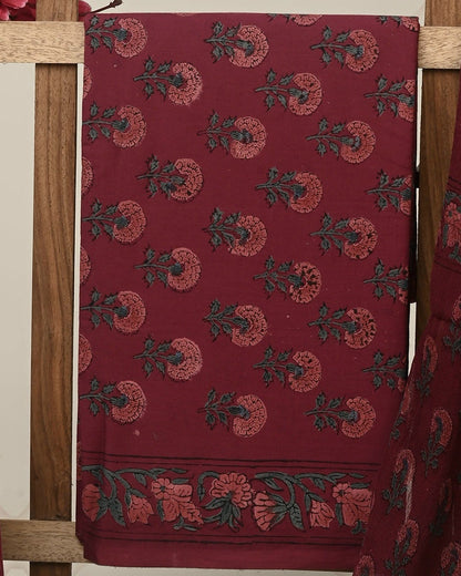 Cotton Suit with Chiffon Dupatta