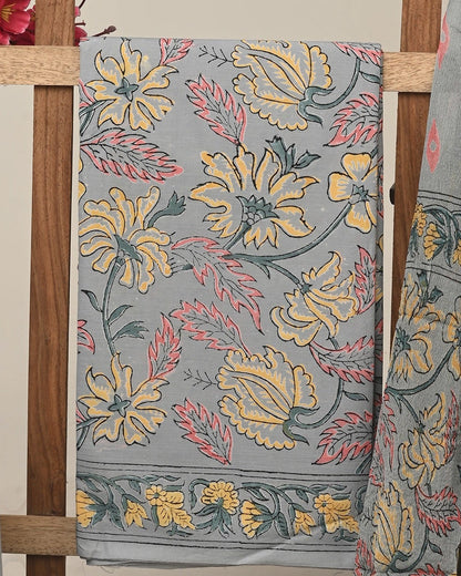 Cotton Suit with Chiffon Dupatta