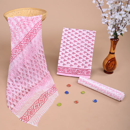Cotton Suit with Chiffon Dupatta