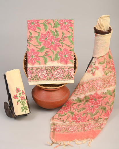 Cotton Suit with Chanderi Dupatta