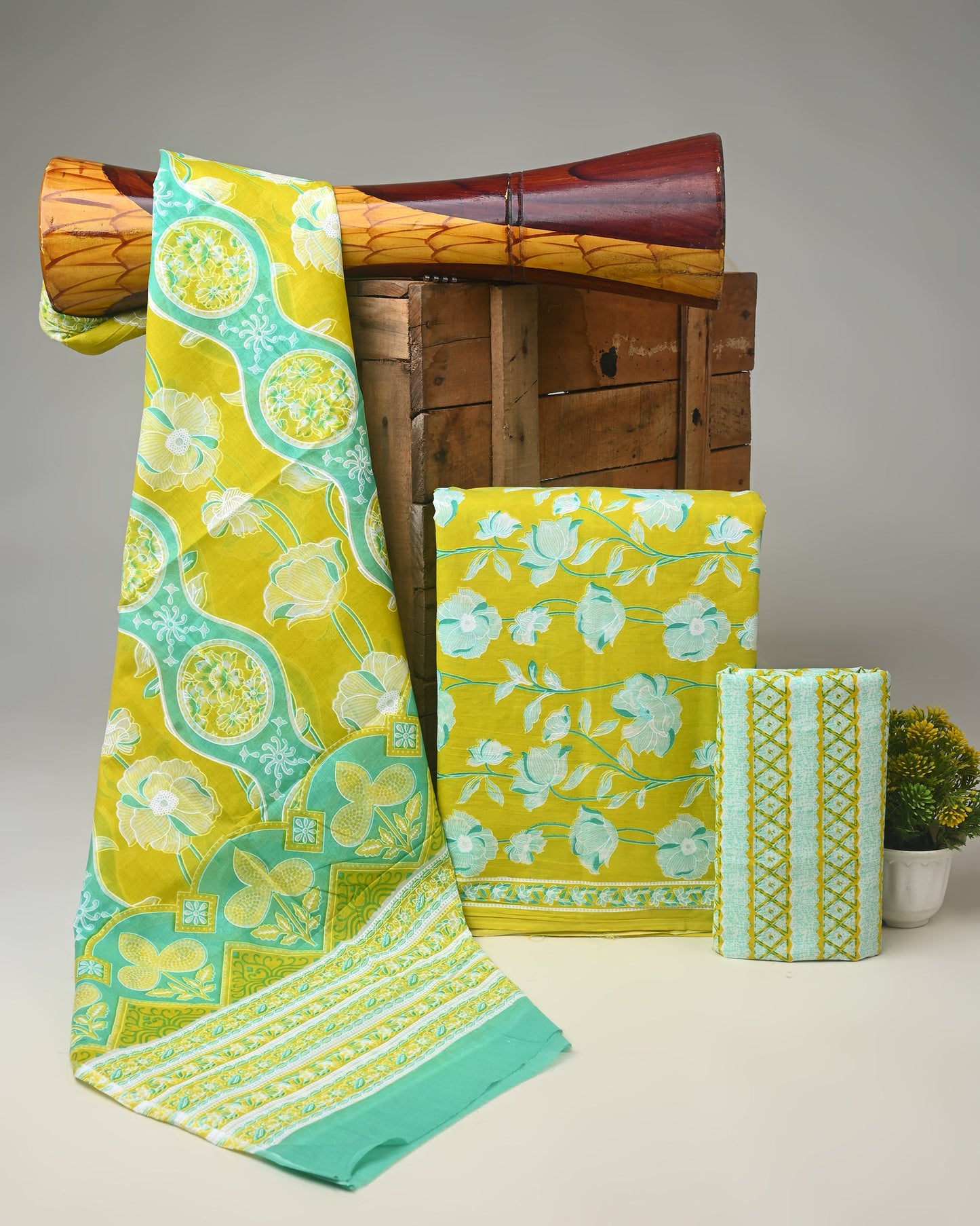 Cotton Suits with Cotton Dupatta