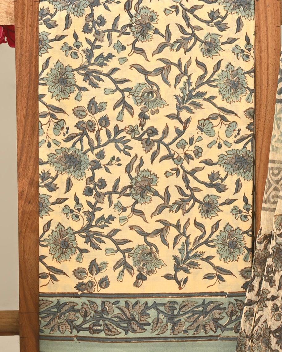 Cotton Suit with Chiffon Dupatta