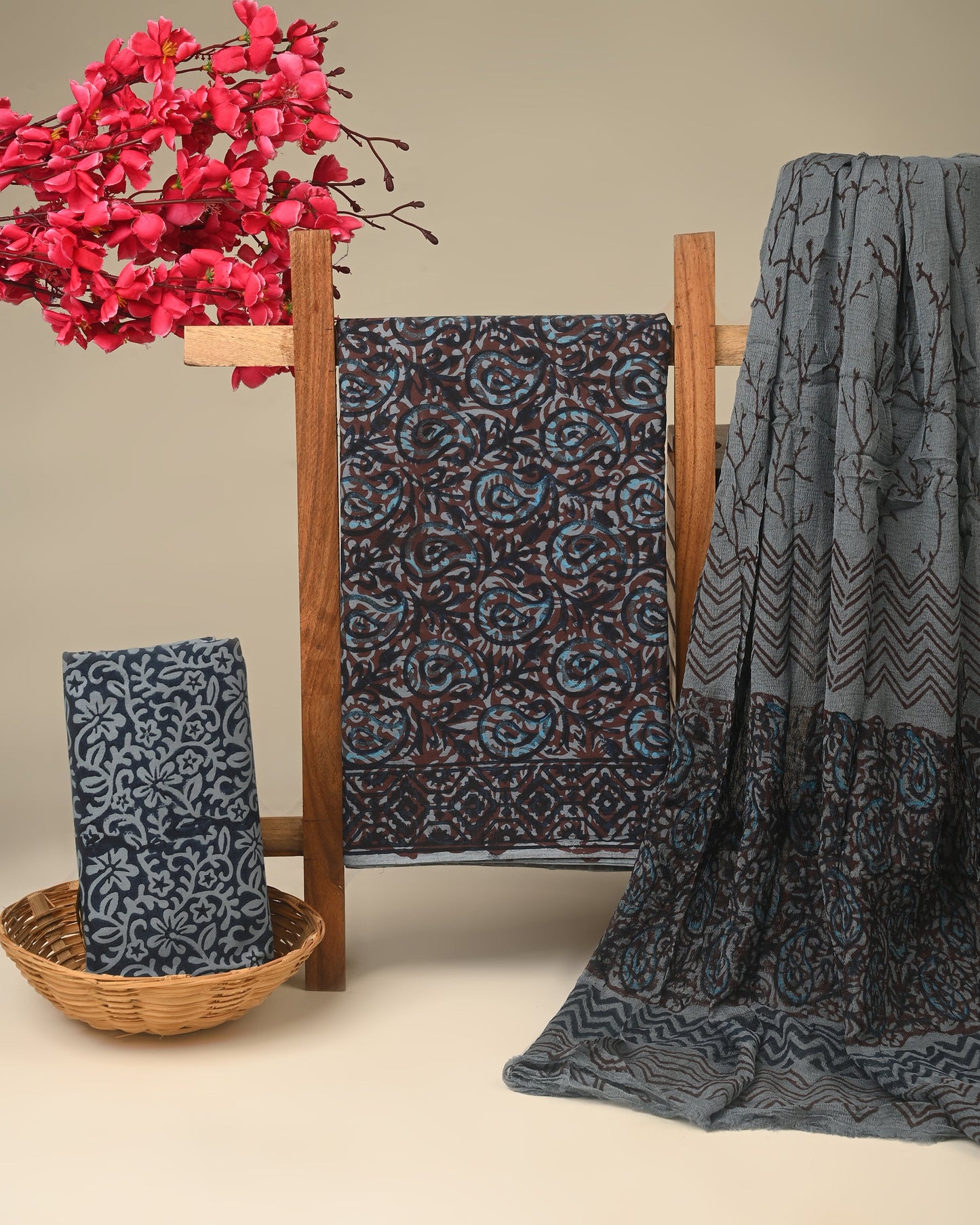 Cotton Suit with Chiffon Dupatta