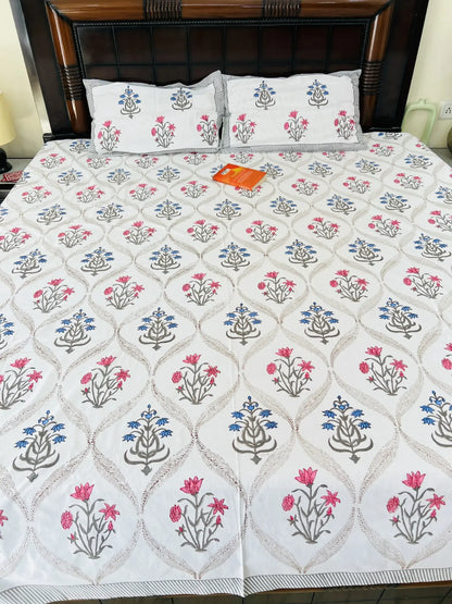 Do Rang Jaal cotton bedsheet set - Heritagewear