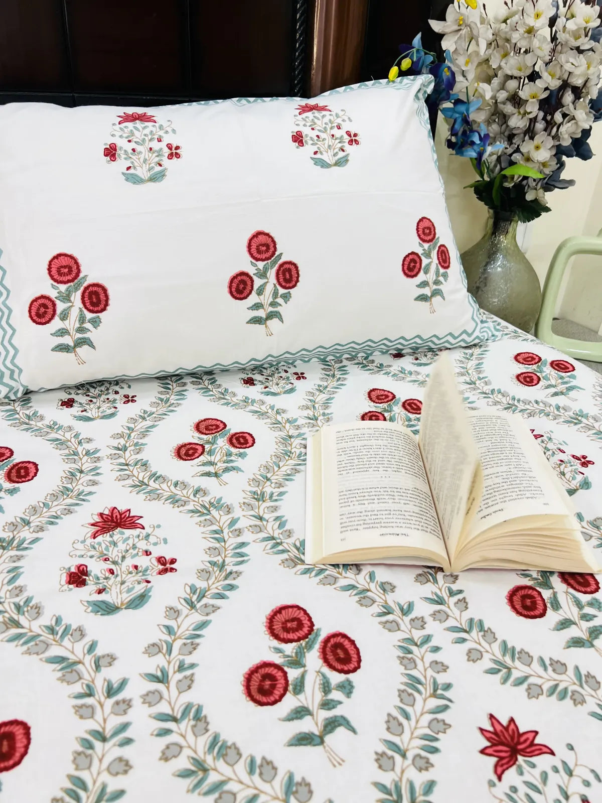Gulnaar cotton bedsheet set - Heritagewear