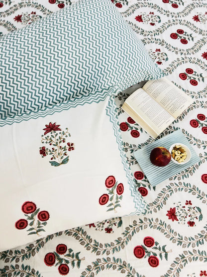 Gulnaar cotton bedsheet set - Heritagewear