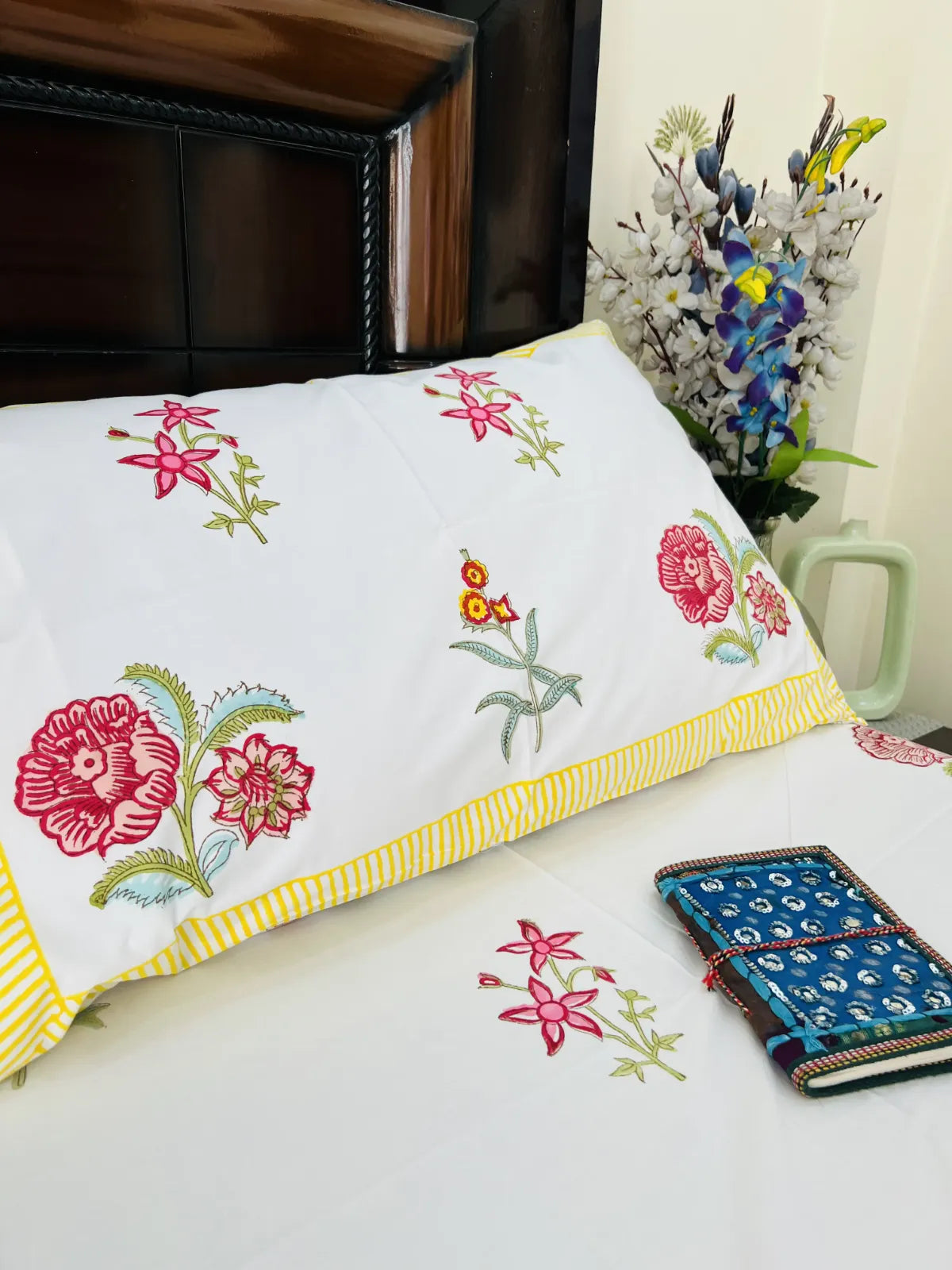 Rosa cotton bedsheet set - Heritagewear