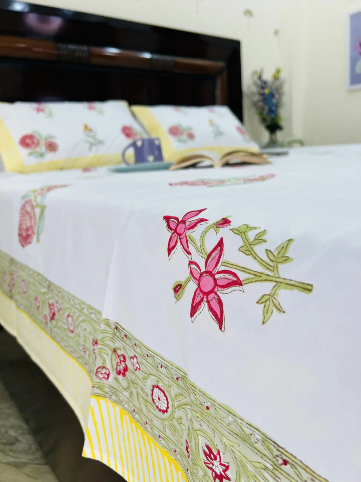 Rosa cotton bedsheet set - Heritagewear