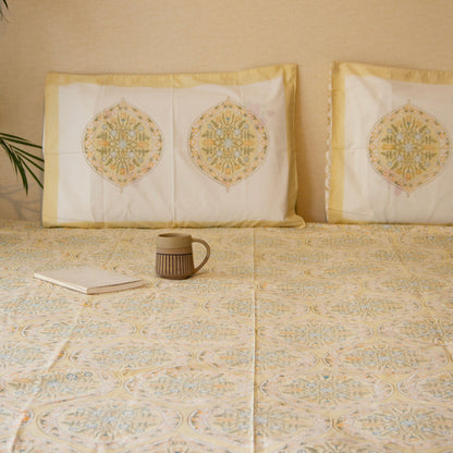 Eden Garden pure cotton Super King bedsheet set by Heritagewear