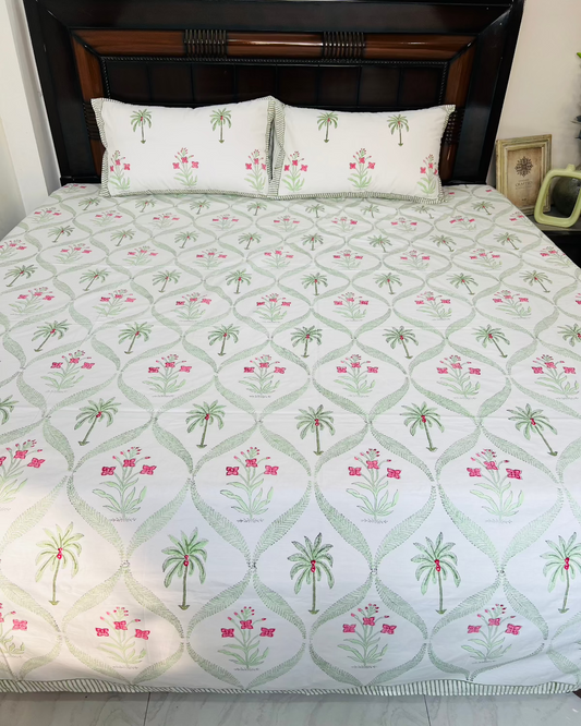 Maharani cotton bedsheet set - Heritagewear