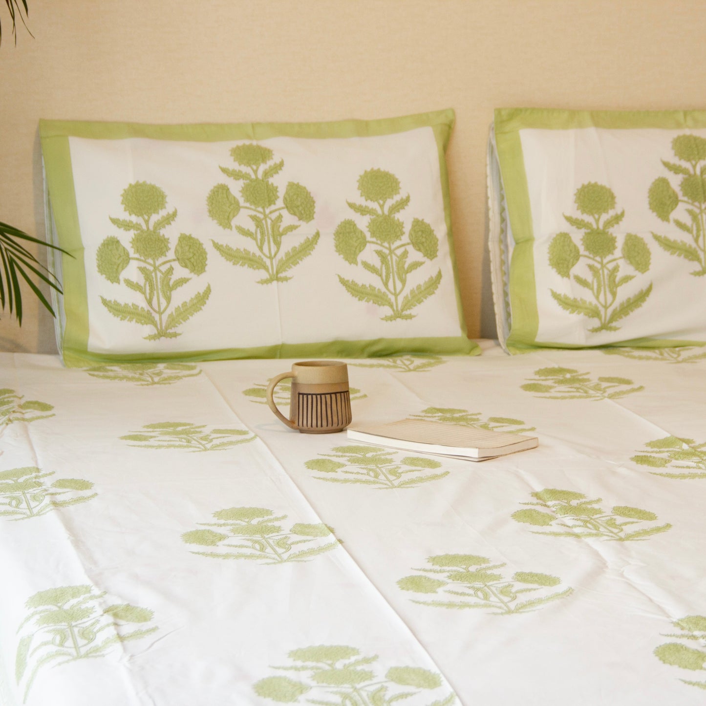 Green Meadow Pure Cotton King Size Bedsheet Set