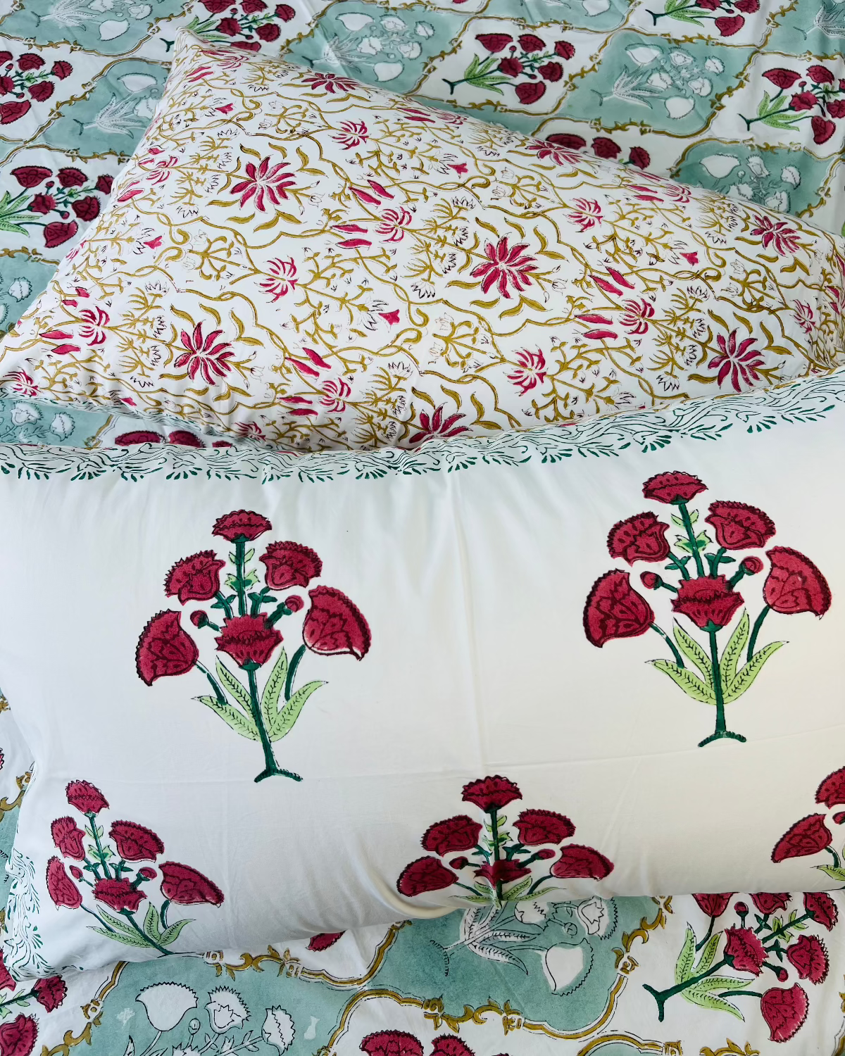 Madhuban cotton bedsheet set - Heritagewear