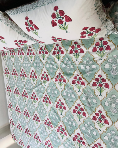 Madhuban cotton bedsheet set - Heritagewear