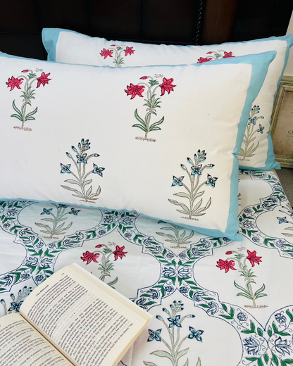 Neerja cotton bedsheet set - Heritagewear