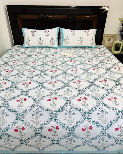 Neerja cotton bedsheet set - Heritagewear